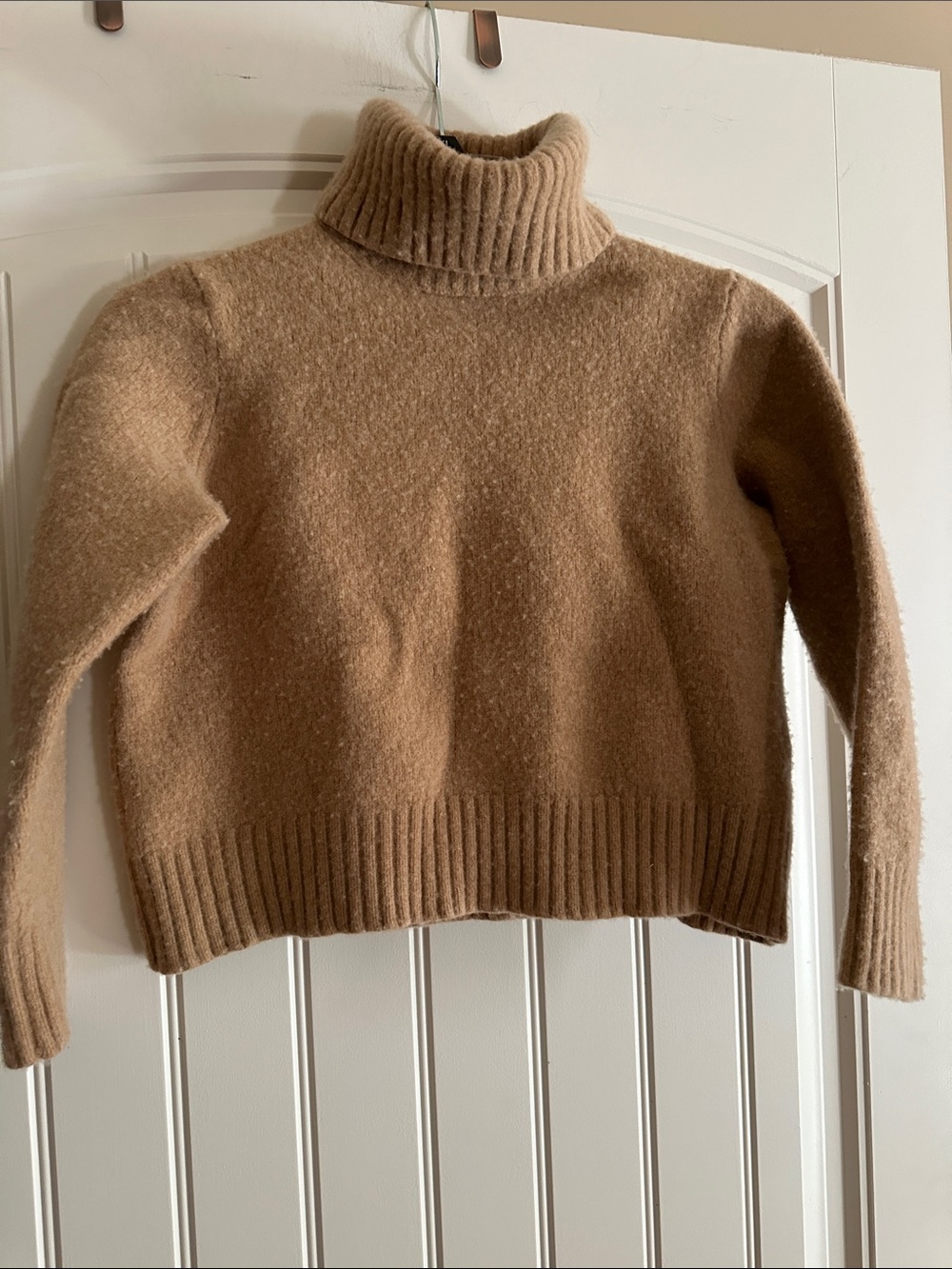 Polo by Ralph Lauren Camel Ribbed Turtleneck Sweater